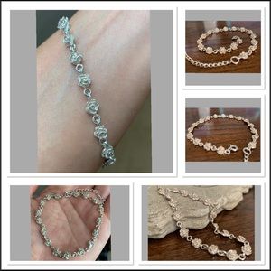 Vintage Sterling Silver 925 Mini Flower Bracelet